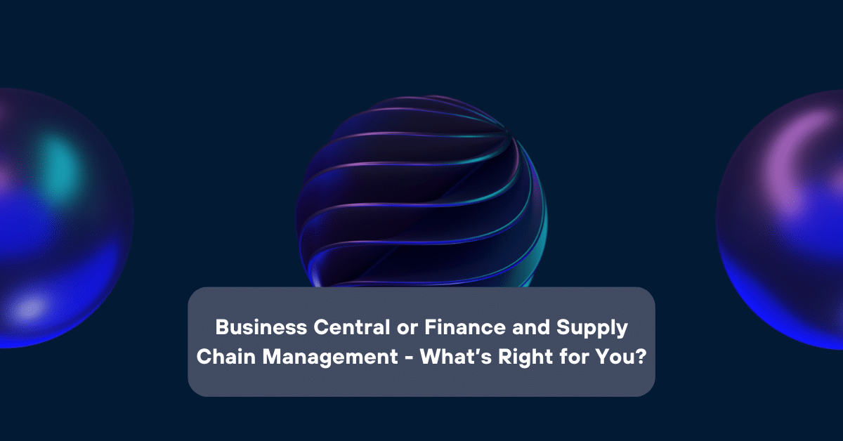 Dynamics 365 Business Central Finance Supply Chain Management ...