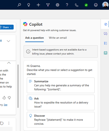 Dynamics 365 Contact Center - Copilot