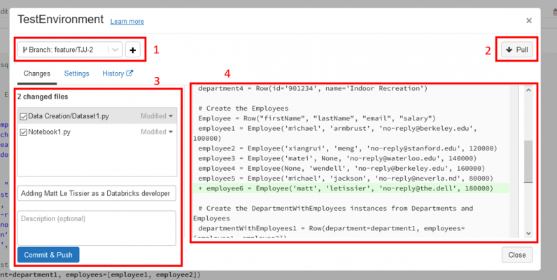 Repos console used for source control in Azure DB