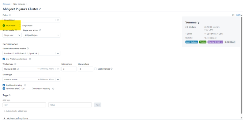 multi-node cluster configuration