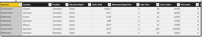 table profile in power query