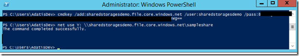 Administrator PowerShell window 