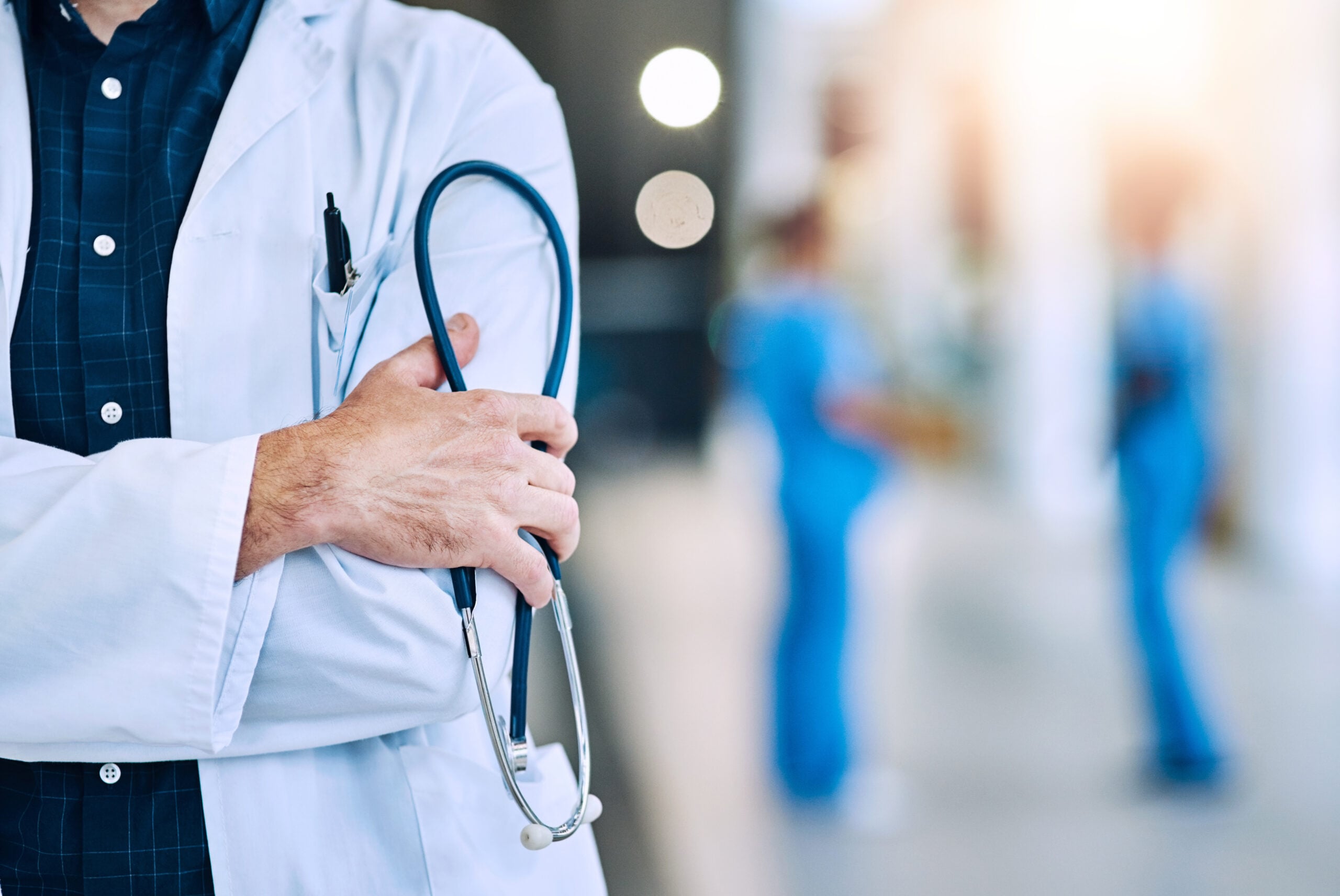 Healthcare professional representing AI solution envisioning for clinical and operational use cases