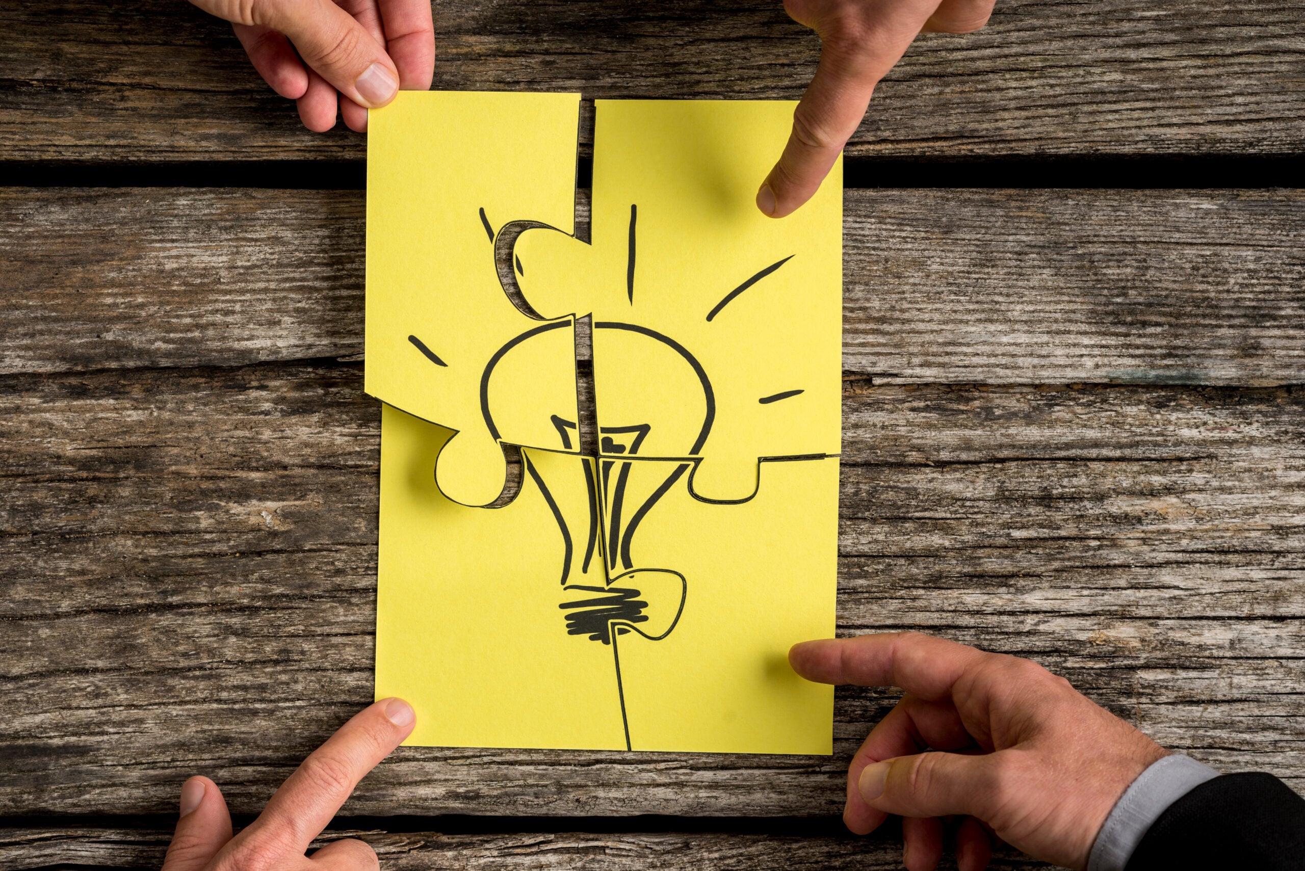 Conceptual image representing AI solution envisioning and structured idea generation