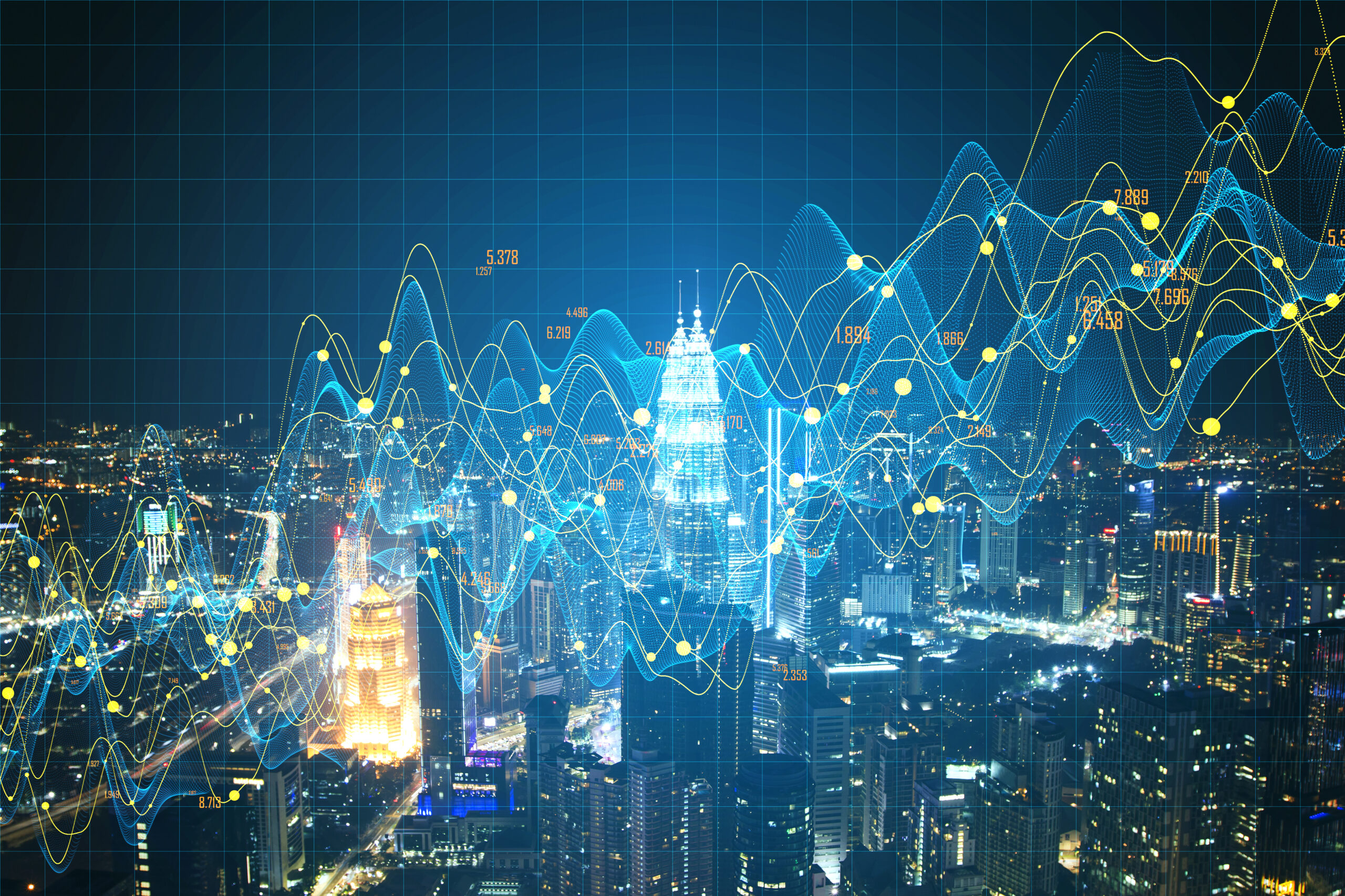 Data platform analytics visualised across a connected city