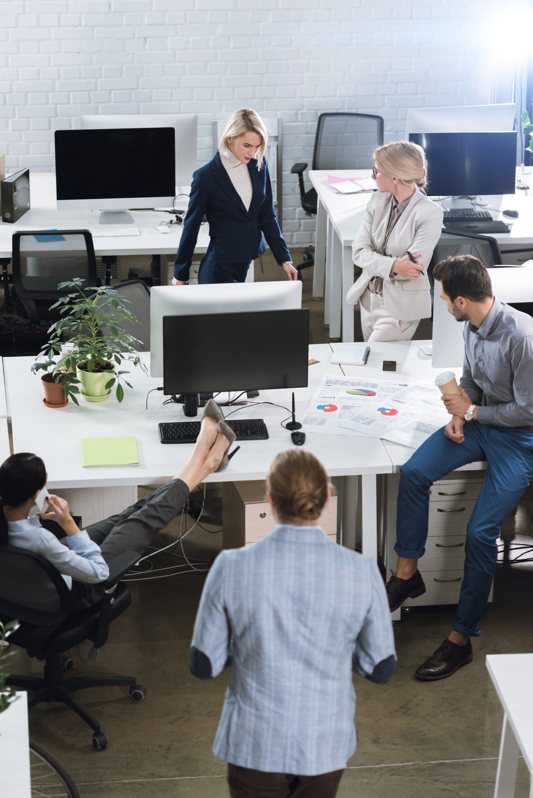 Business meeting in a corporate office environment