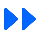 The image shows a fast forward icon