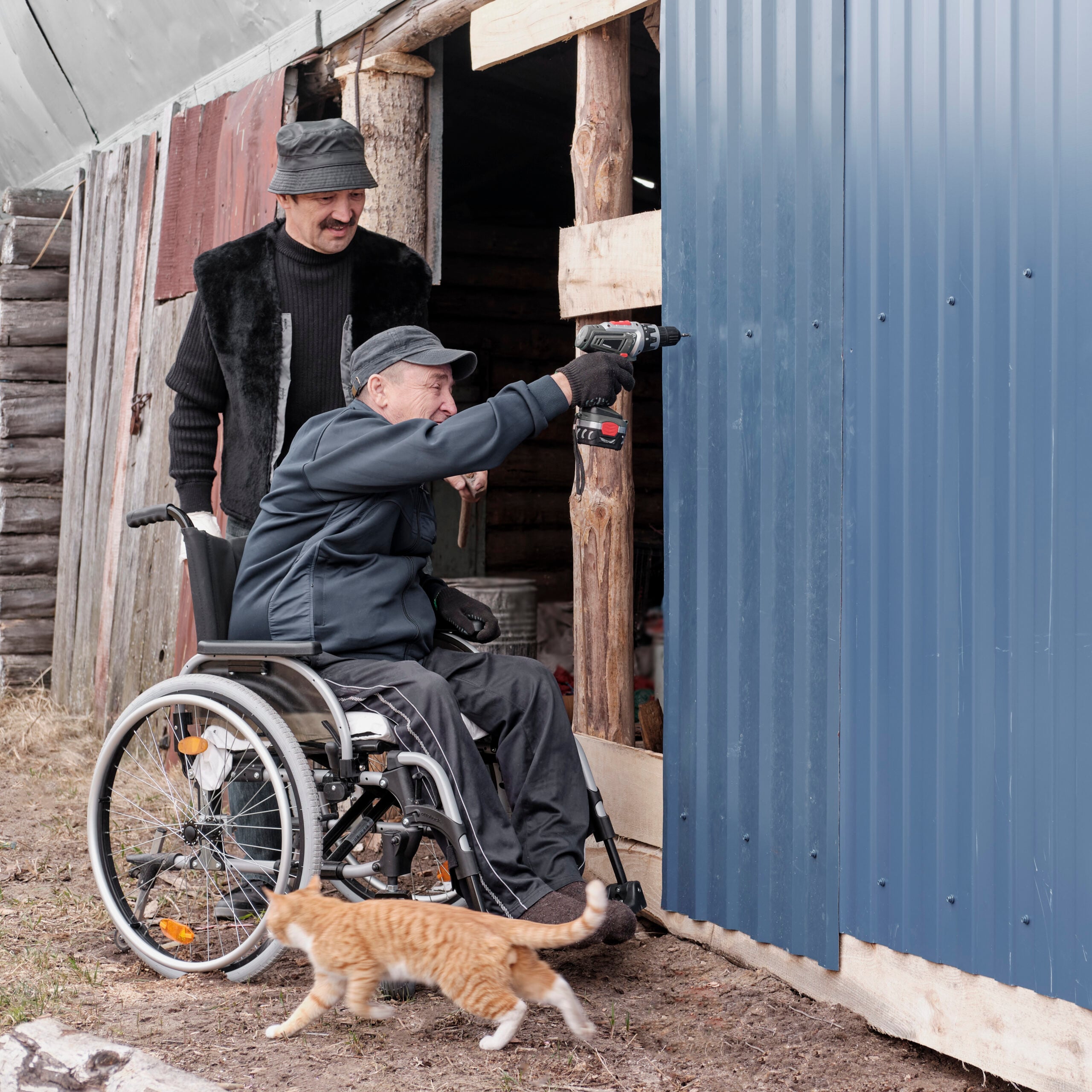 Person receiving practical support at home from a community volunteer