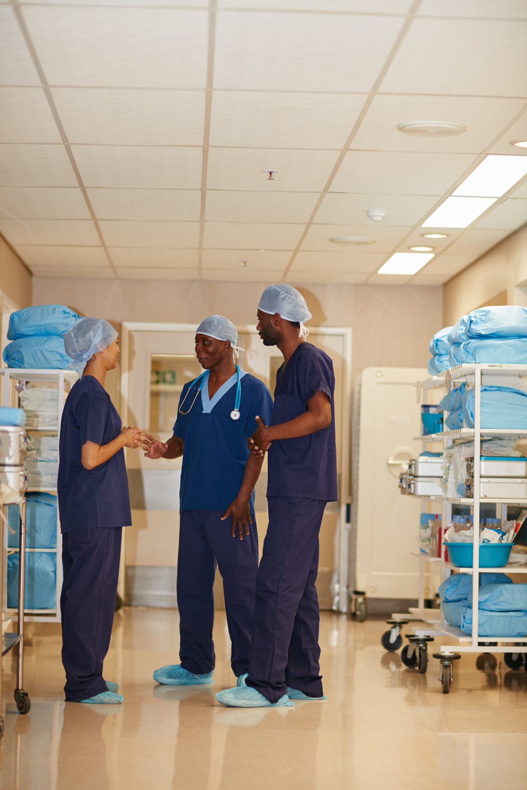 Talking medicare. Full length shot of medical staff in a hospital